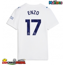 Camisa de Futebol Manchester City Enzo Fernandez #17 Equipamento Alternativo Mulheres 2026-27 Manga Curta